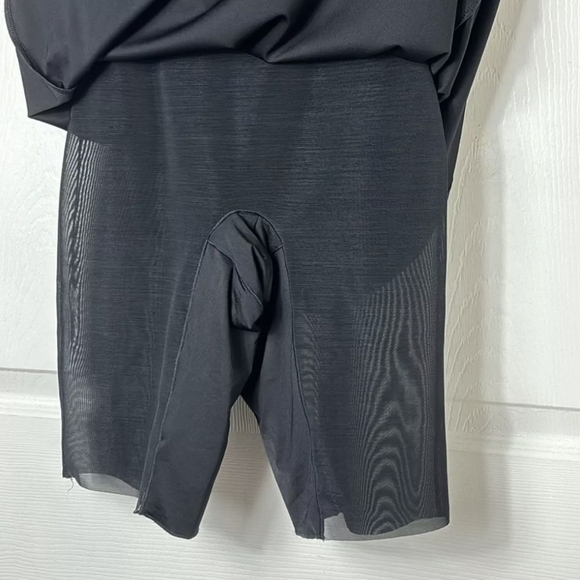 NWT Black Popilush Sleeveless Shaping Midi Dress built-in Bra Shapewear Snatched - Picture 5 of 14